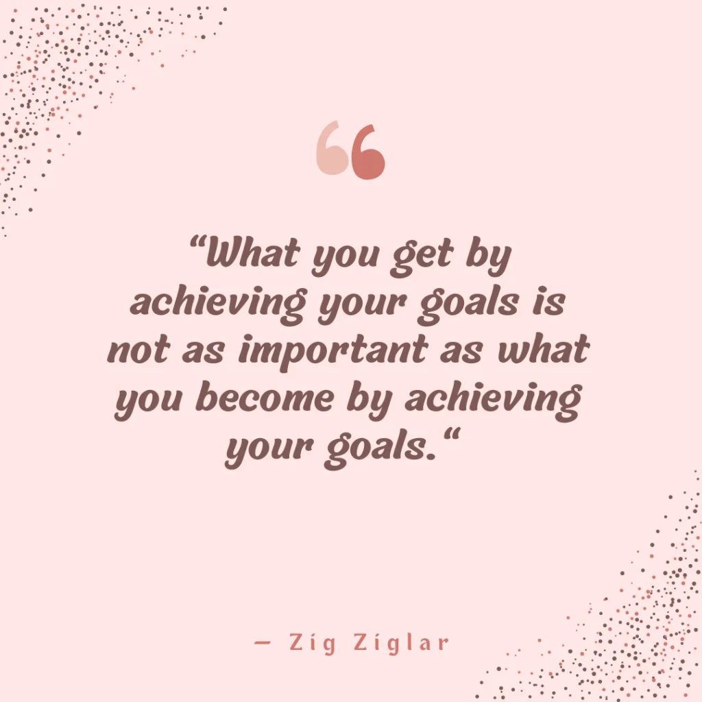 What you get by achieving your goals is not as important as what you become by achieving your goals