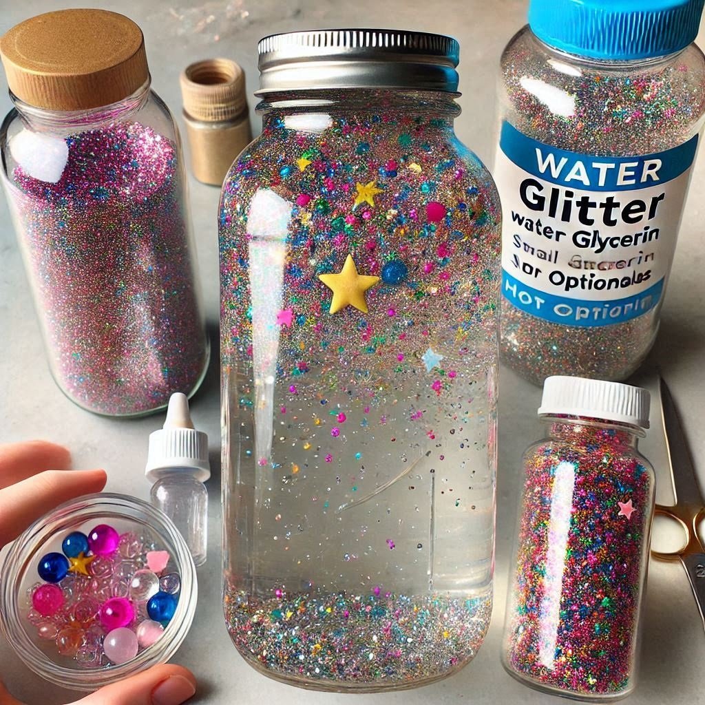 New year glitter jars 